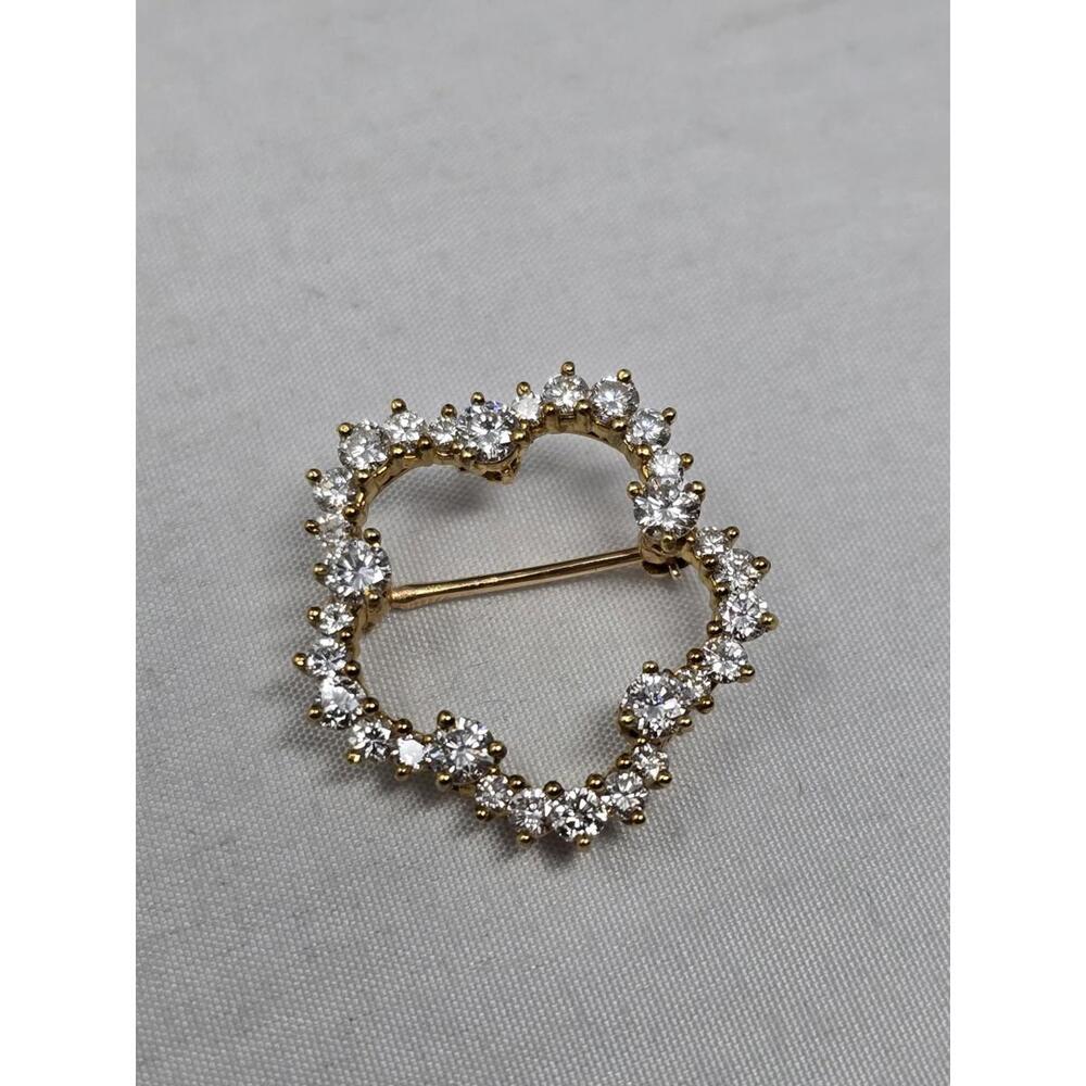 Vtg Kurt Wayne 18k Gold 1.74ctw Master Diamond Br… - image 4